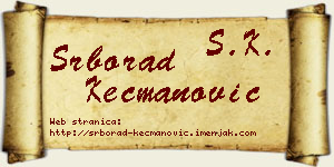 Srborad Kecmanović vizit kartica